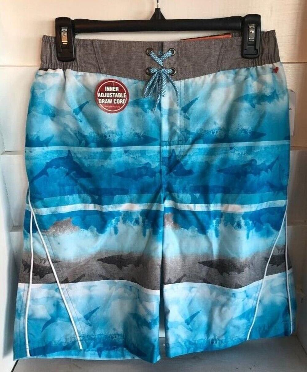 Zero Xposur Exposure Mesh Lined Surf Shorts Swim Trunks Boys L 14/16 UPF50+ NWT
